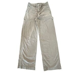 American Eagle Outfitters Wide Leg Pants - Khaki